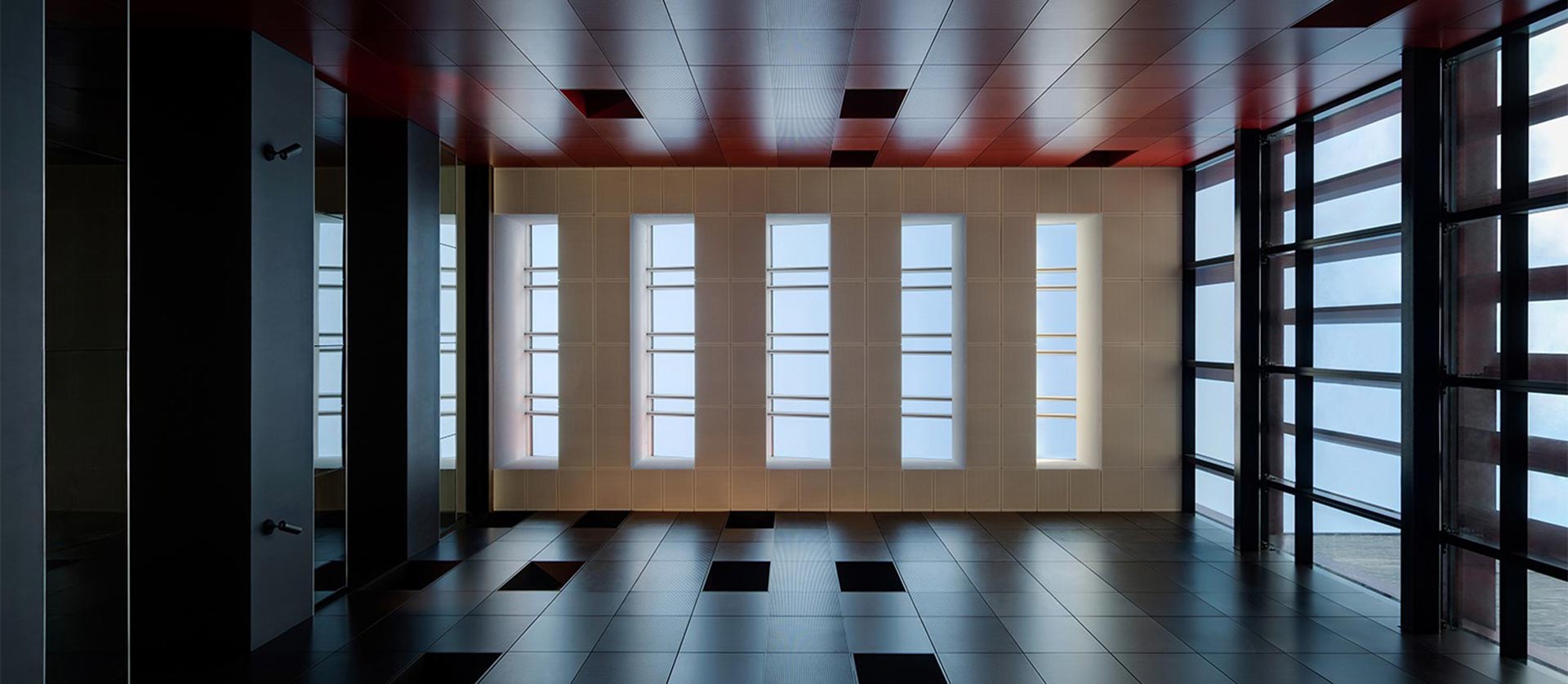 Interior atrium in the Polaris building at Dublin City University